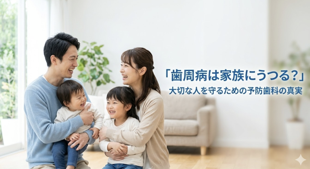 歯周病は家族にうつるのか、家族で予防歯科に取り組む意味を解説する湘南予防・歯科室のブログ画像