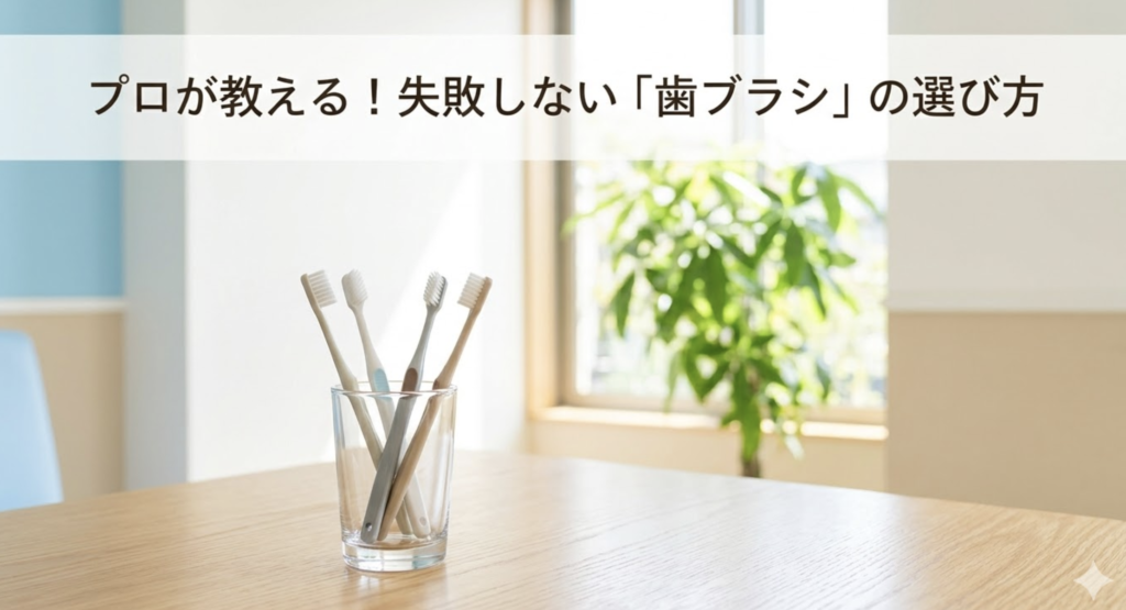 歯ブラシ選びについて解説する湘南予防・歯科室のブログ画像